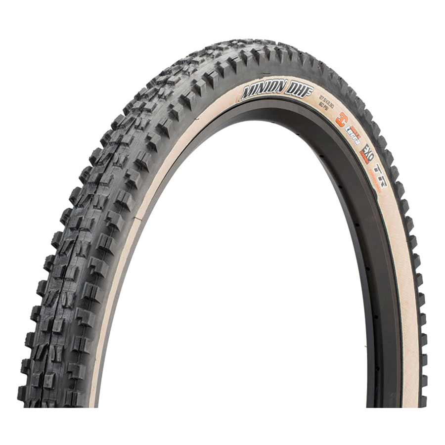 Maxxis Minion DHF Tire, 29''x2.50, Folding, Tubeless Ready, Dual, EXO, Wide Trail, 60TPI, Tanwall