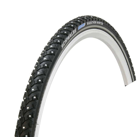 Schwalbe Marathon Winter Plus Tire, 26''x1.75, Wire, Clincher, Winter, SmartGuard, 67TPI, Black