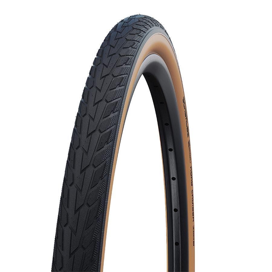 Schwalbe Road Cruiser Tire, 27''x1-1/4, Wire, GreenCompound, K-Guard, 50TPI, Black