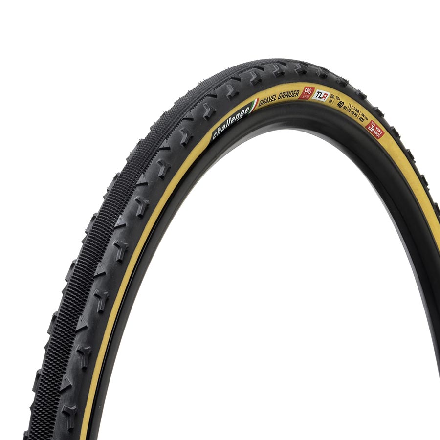 Challenge Gravel Grinder Pro Tire, 700x40C, Folding, Tubeless Ready, SmartPlus, SuperPoly, 300TPI, Tanwall