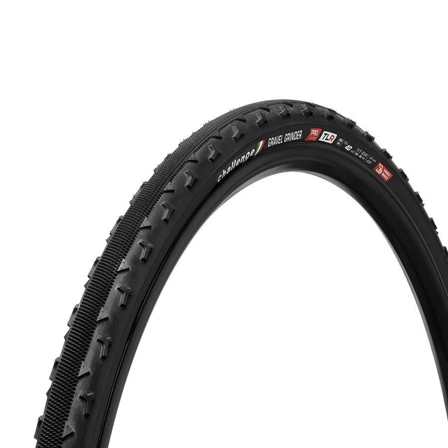 Challenge Gravel Grinder Pro Tire, 700x40C, Folding, Tubeless Ready, SmartPlus, SuperPoly, 300TPI, Black