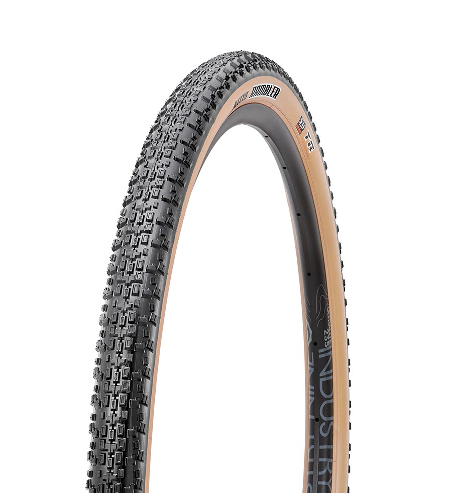 Maxxis Rambler Tire, 700x45C, Folding, Tubeless Ready, Dual, EXO, 60TPI, Tanwall