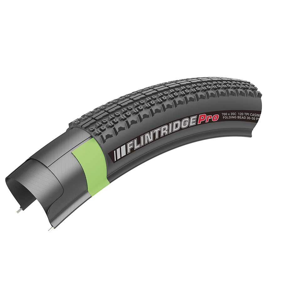 Kenda Flintridge Pro Tire, 700x35C, Folding, Tubeless Ready, GCT, DTC, 120TPI, Black