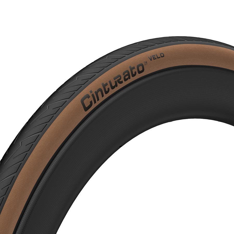 Pirelli Cinturato Velo TLR Tire, 700x28C, Folding, Tubeless Ready, SmartNET Silica, ArmourTech, 66TPI, Tanwall