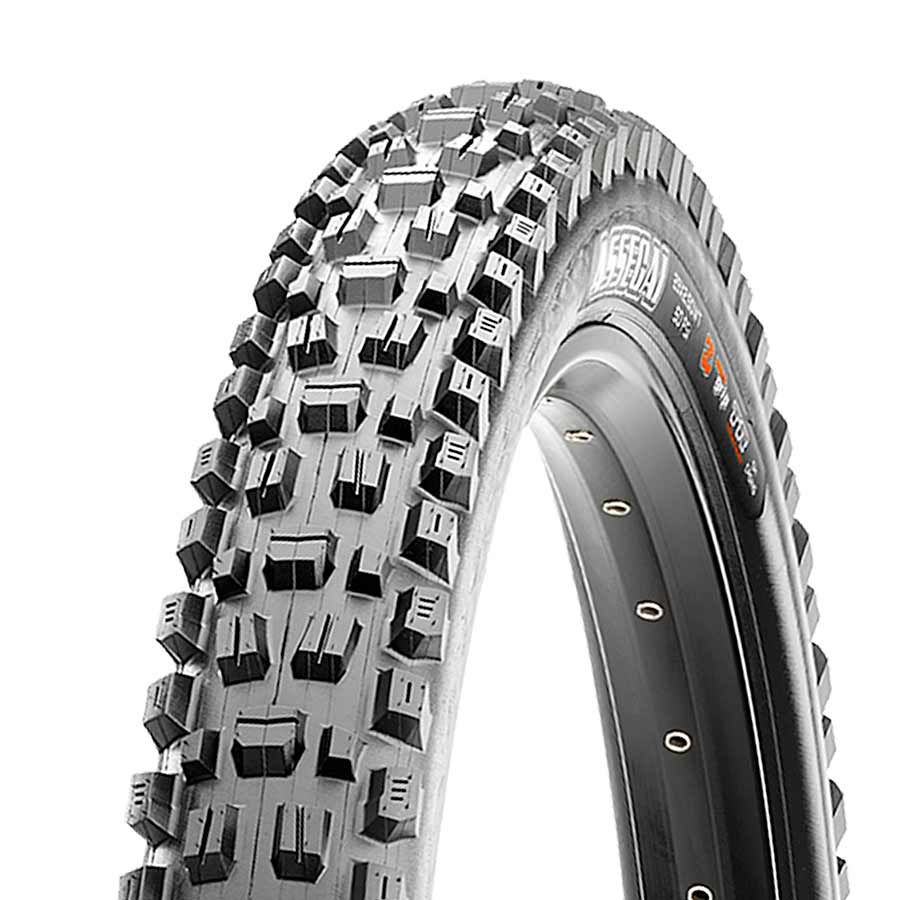 Maxxis Assegai MTB Tire, 275x2.50, Folding, Tubeless Ready, 3C Maxx Grip, DH, Wide Trail, 60x2TPI, Black