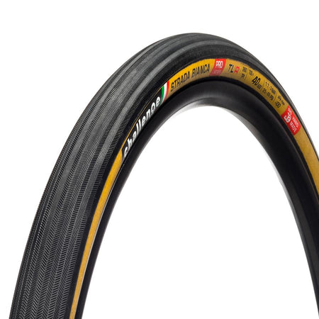 Challenge Strada Bianca TLR Tire, 700x40C, Folding, Tubeless Ready, Natural, SuperPoly, PPS, 260TPI, Tanwall