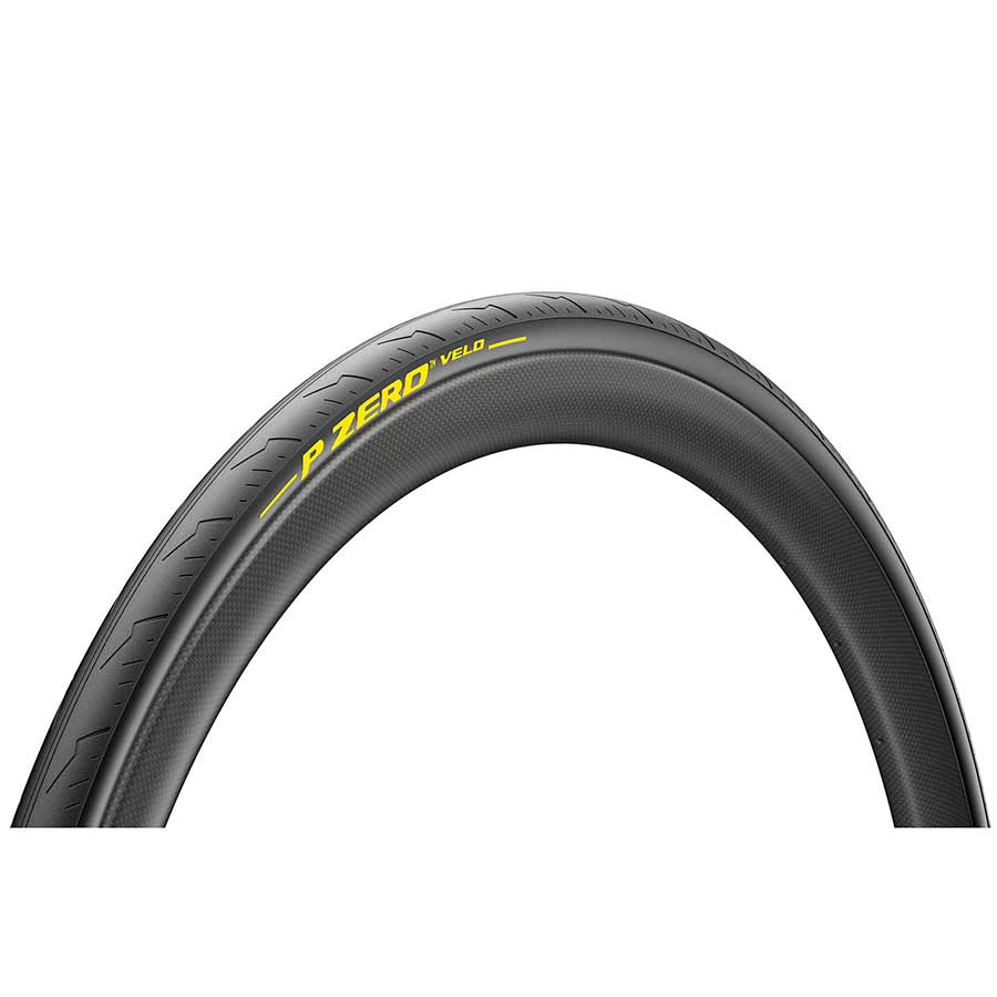 Pirelli PZero Velo Tubular Tire, 700x25C, Tubular, YellowSOFT, TechBELT, 300TPI, Black