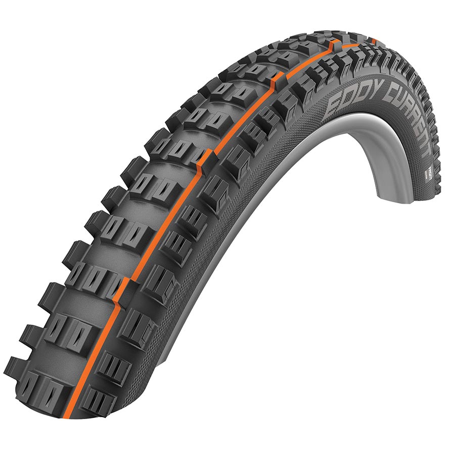 Schwalbe Eddy Current Addix Tire, 29''x2.60, Folding, Tubeless Ready, Addix Soft, Super Trail, 67TPI, Black