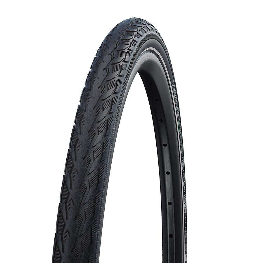 Schwalbe Delta Cruiser Plus Tire, 700x32C, Wire, Clincher, GreenCompound, PunctureGuard, 50TPI, Black