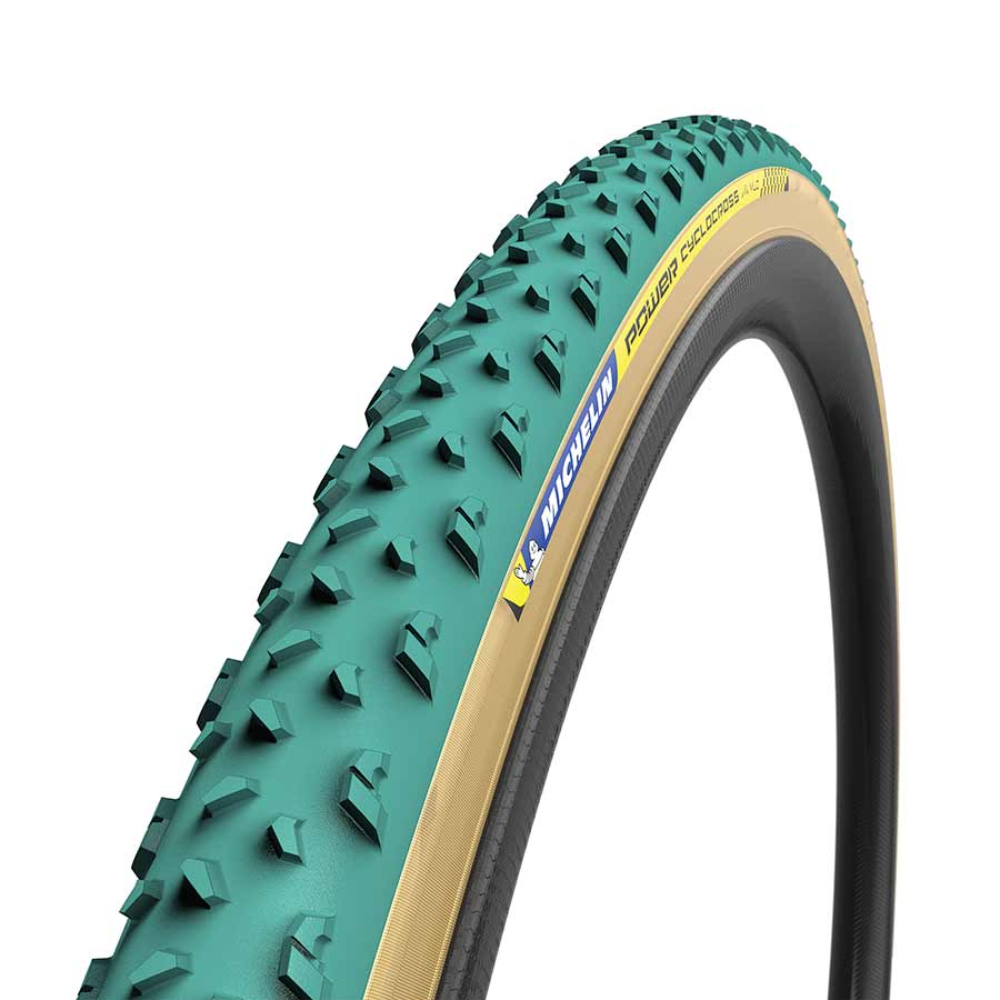 Michelin Power Cyclocross Mud Tubular Tire, 700x33C, Folding, Tubular, GreenCompound, 3x120TPI, Green