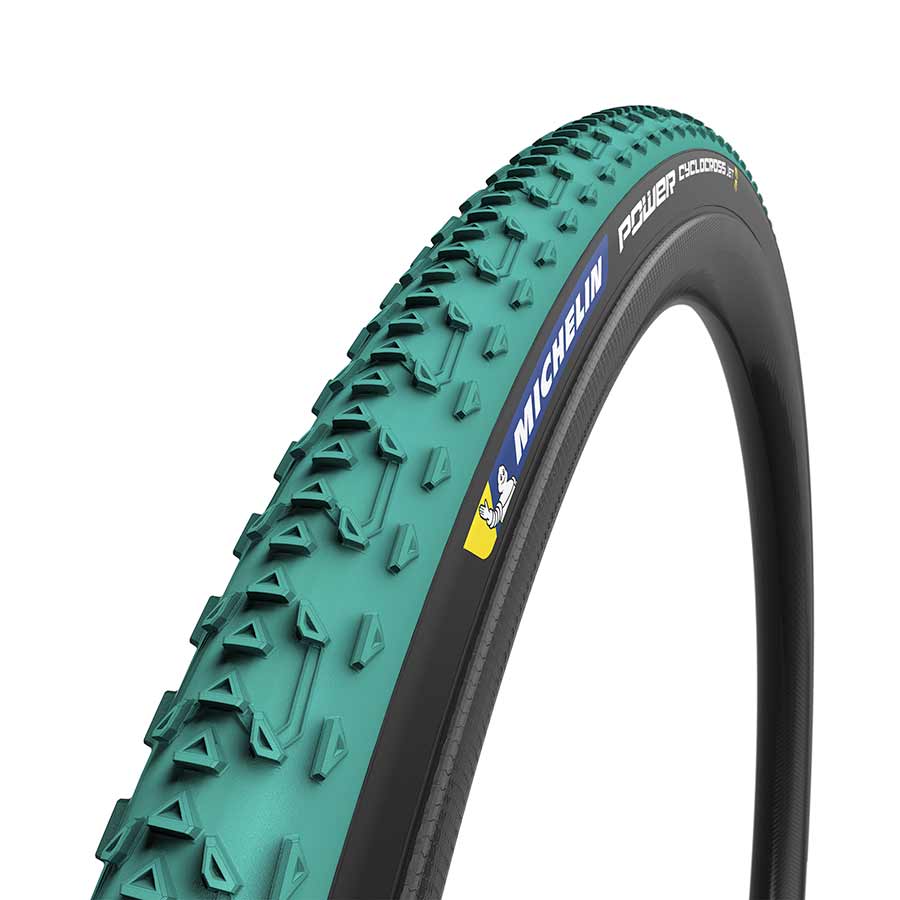 Michelin Power Cyclocross Jet Tire, 700x33C, Folding, Tubeless Ready, GreenCompound, Bead2Bead Protek, 3x120TPI, Green