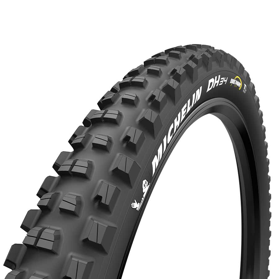 Michelin DH34 Bike Park Tire, 27.5''x2.40, Wire, Tubeless Ready, Bikepark, 2x55TPI, Black