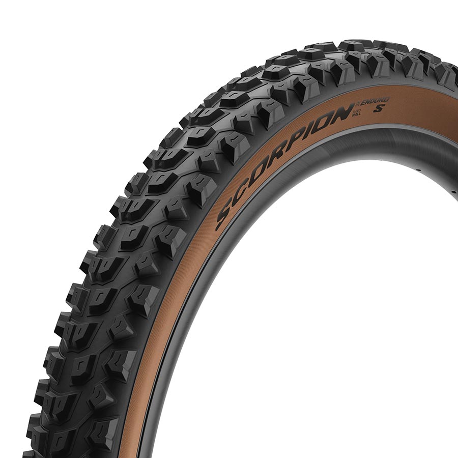 Pirelli Scorpion Enduro S MTB Tire 29x2.60, Folding, Tubeless Ready, SmartGRIP Gravity, HardWALL, 60TPI, Tanwall