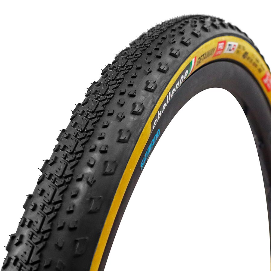 Challenge Getaway Pro TLR Tire, 700x40C, Folding, Tubeless Ready, Natural, SuperPoly, PPS, 260TPI, Tanwall