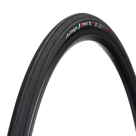 Challenge Strada Race TLR Tire, 700x27C, Folding, Tubeless Ready, Vulcanized, Nylon, 120TPI, Black