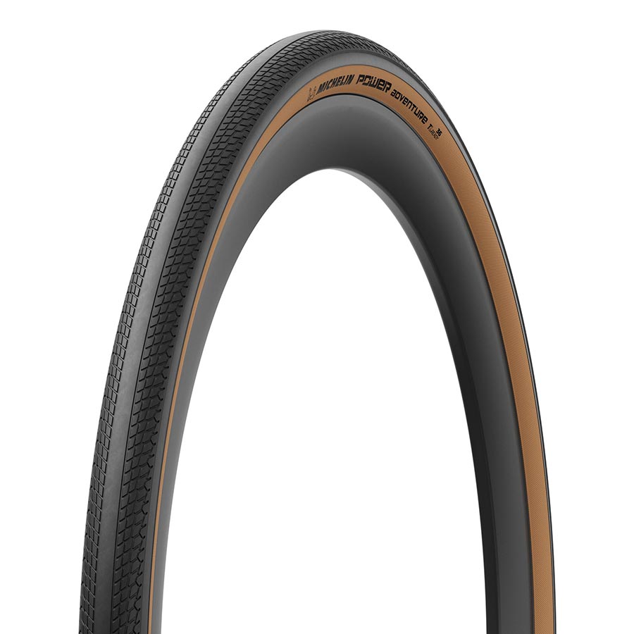 Michelin Power Adventure Classic TS TLR Tire, 700x30C, Folding, Tubeless Ready, GUM-X, GUM-X, 3x100TPI, Tanwall