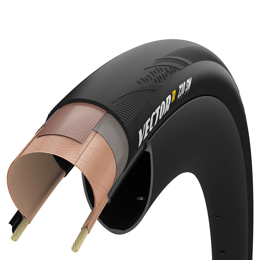 Zipp Goodyear VectorR SW Road Tire, 700x30C, Folding, Tubeless Ready, Dynamic:UHP, R:Shield, Black