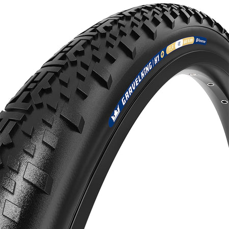 Panaracer GravelKing X1+ Tire, 700x40C, Folding, Tubeless Ready, ZSG Gravel, Tuff Tex+, BeadLock, 120, Black