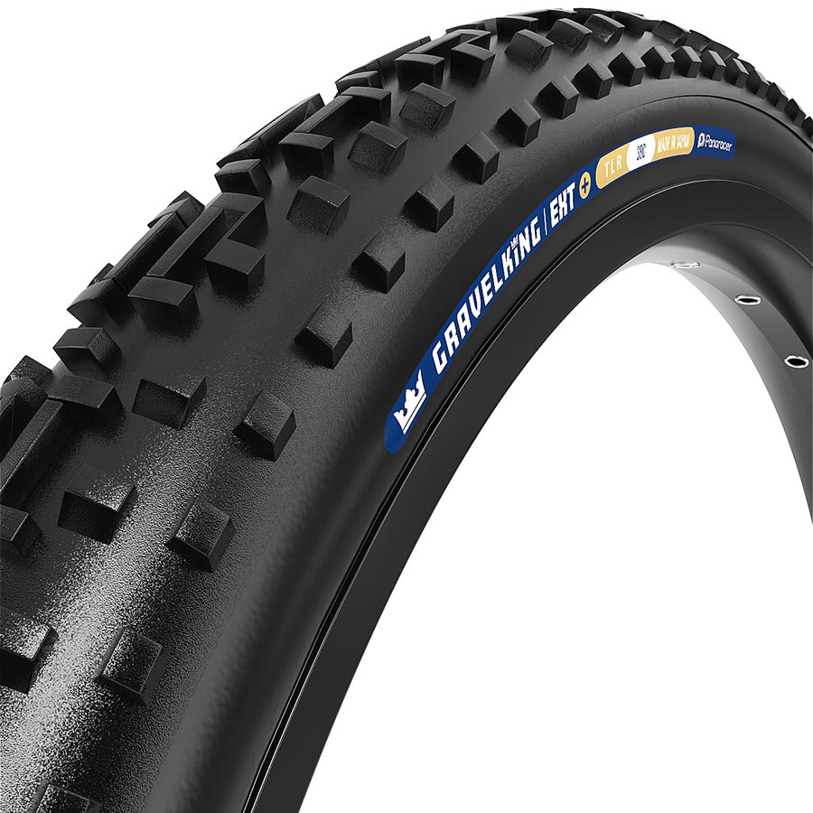 Panaracer GravelKing EXT+ Tire, 700x38C, Folding, Tubeless Ready, ZSG Gravel, Tuff Tex+, BeadLock, 120, Black