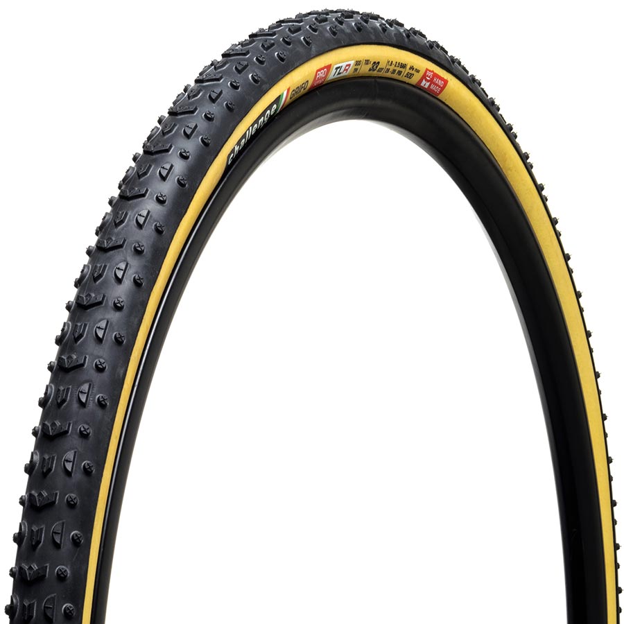 Challenge Grifo Pro Handmade Tire,  700x33C, Folding, Tubeless Ready, Smart, PPS, 300TPI, Tanwall