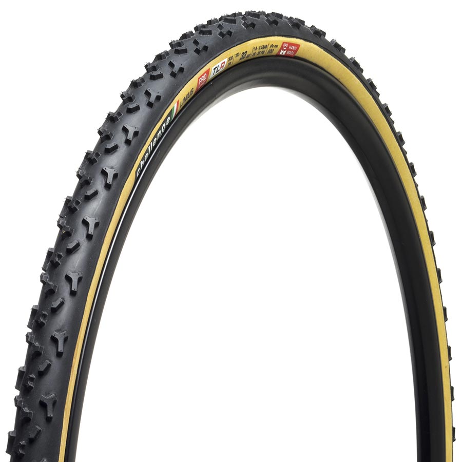 Challenge Limus Pro Handmade Tire, 700x33C, Folding, Tubeless Ready, Smart, PPS, 300TPI, Tanwall