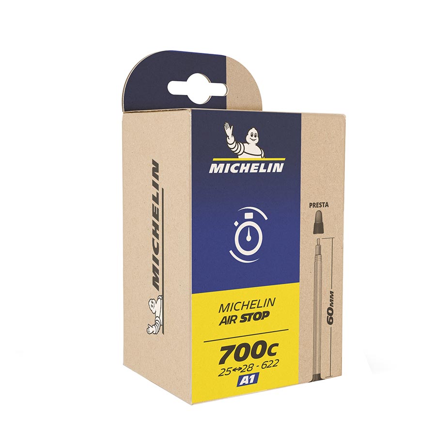 Michelin Airstop Butyl Tubes, Presta, Length: 48mm, 700C, 33-46C