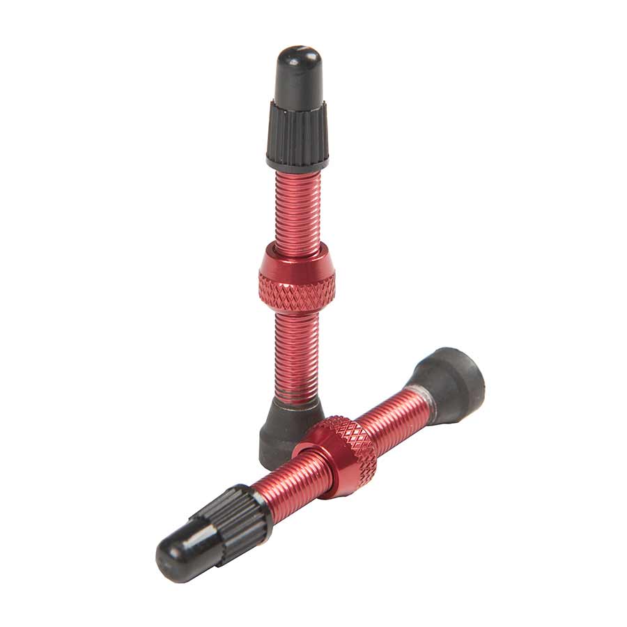 Stan's No Tubes Tubeless Valves, Presta, 44mm, Red, Pair