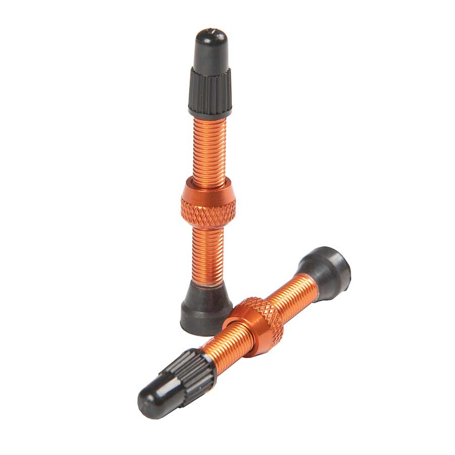 Stan's No Tubes Tubeless Valves, Presta, 44mm, Orange, Pair