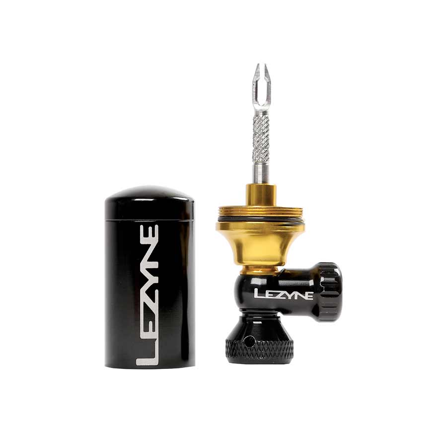 Lezyne Tubeless CO2 Blaster, CO2 Inflator/Tubeless Repair Kit, Black