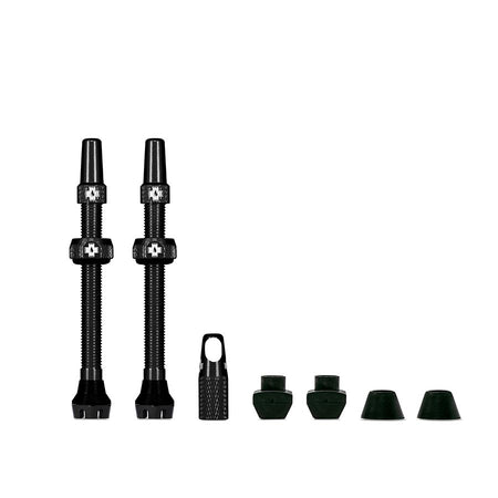 V2, Tubeless Valve, Presta, 60mm, Black, Pair