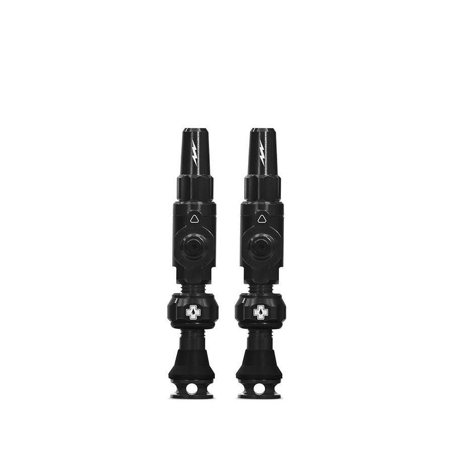 Muc-Off Big Bore Lite Tubeless Presta Valves, Small, Tubeless Valve, Presta, 30mm, Black, Pair