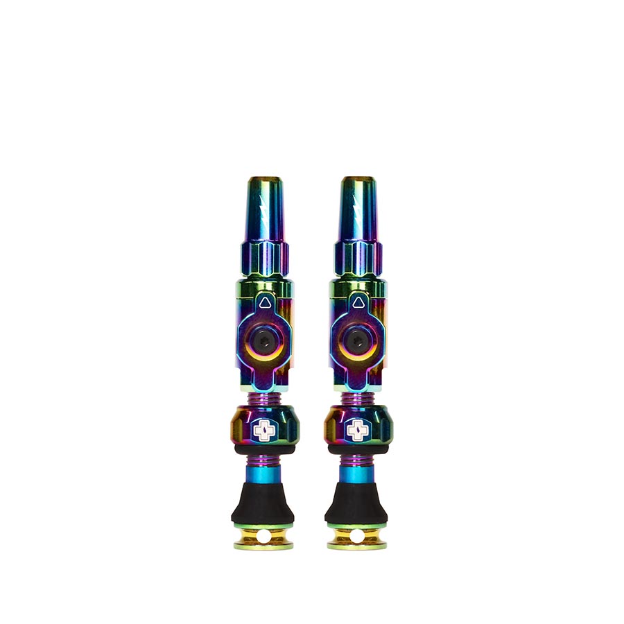 Small, Tubeless Valve, Presta, 30mm, Iridescent, Pair