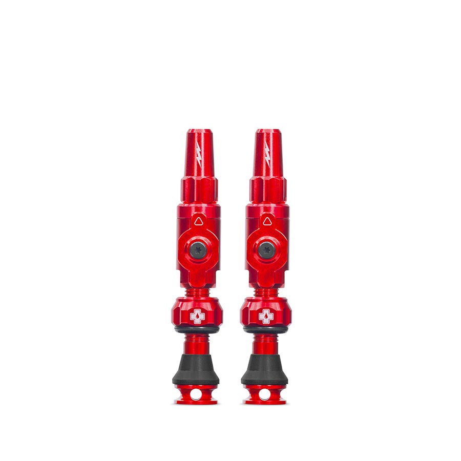 Small, Tubeless Valve, Presta, 30mm, Red, Pair