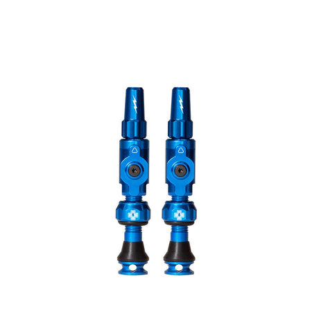 Small, Tubeless Valve, Presta, 30mm, Blue, Pair