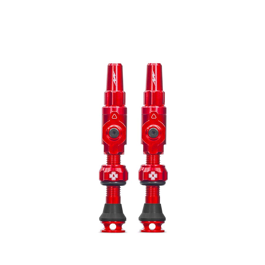 Medium, Tubeless Valve, Presta, 35mm, Red, Pair