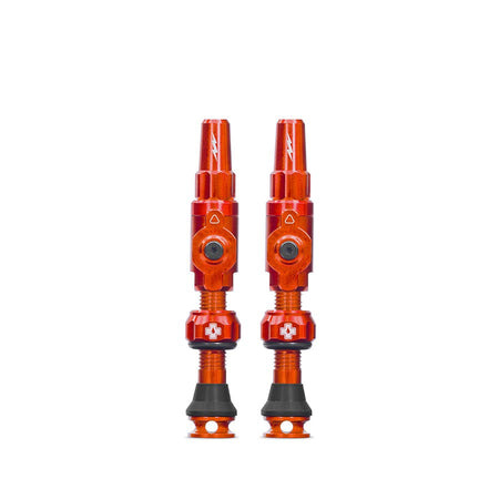 Medium, Tubeless Valve, Presta, 35mm, Orange, Pair