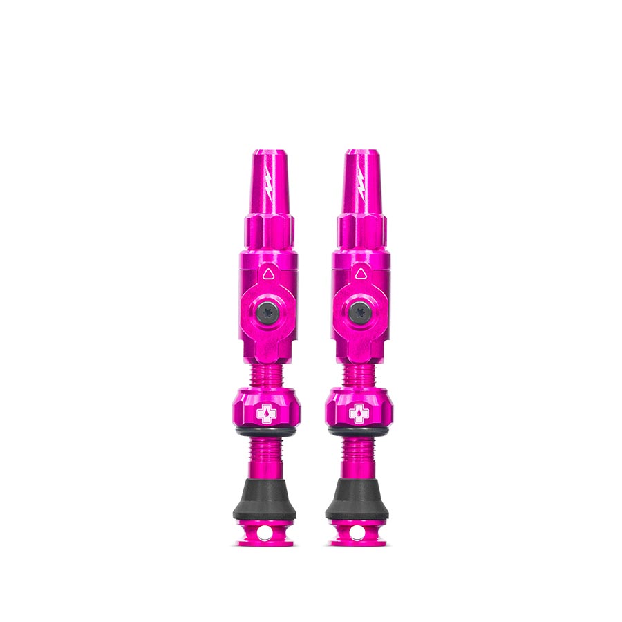 Medium, Tubeless Valve, Presta, 35mm, Pink, Pair