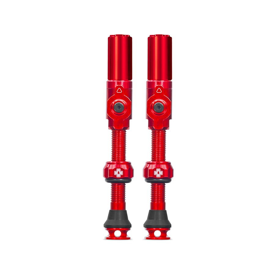 Large, Tubeless Valve, Hybrid, 45mm, Red, Pair