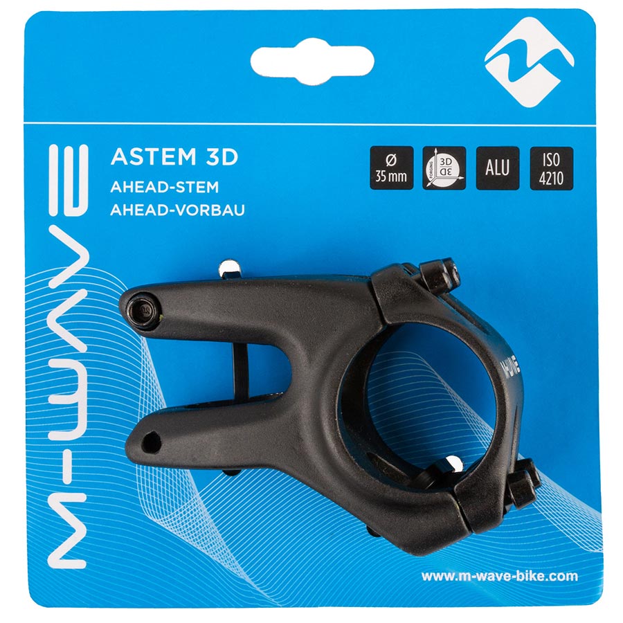 M-Wave Astem Stems, Diameter: 35mm, Length: 40mm, Steerer: 1-1/8'', Ã‚Â±12Ã‚Â°, Black