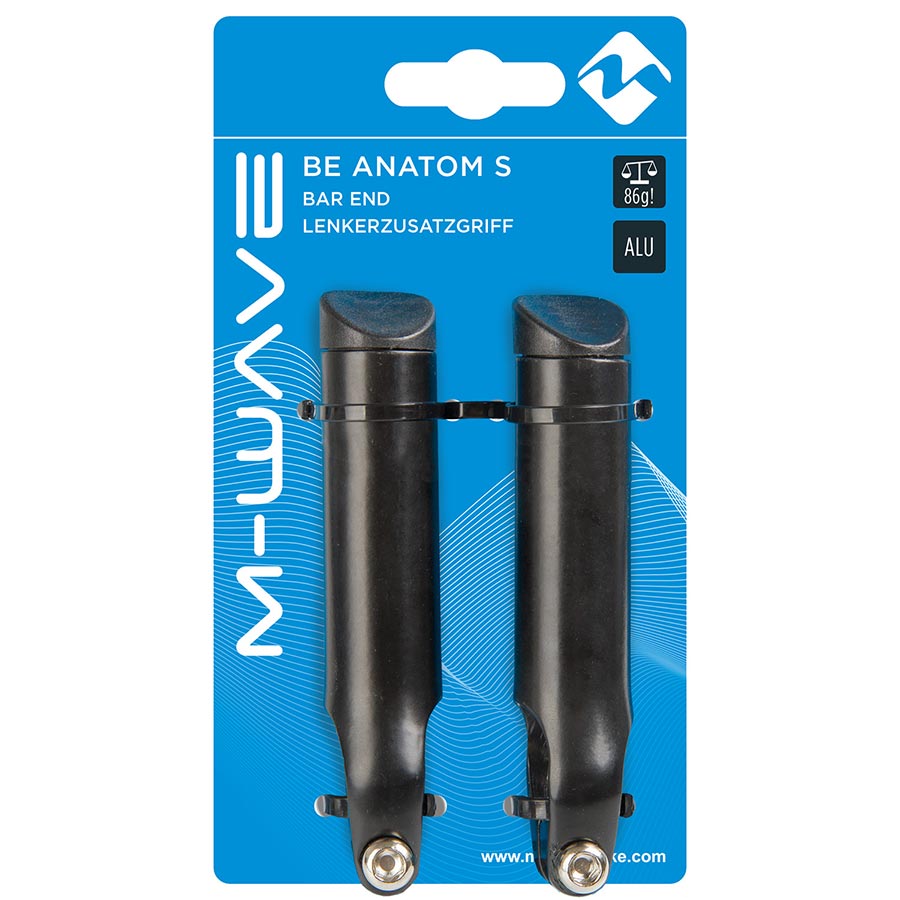 M-Wave Be Anatomic S Bar Ends, Black