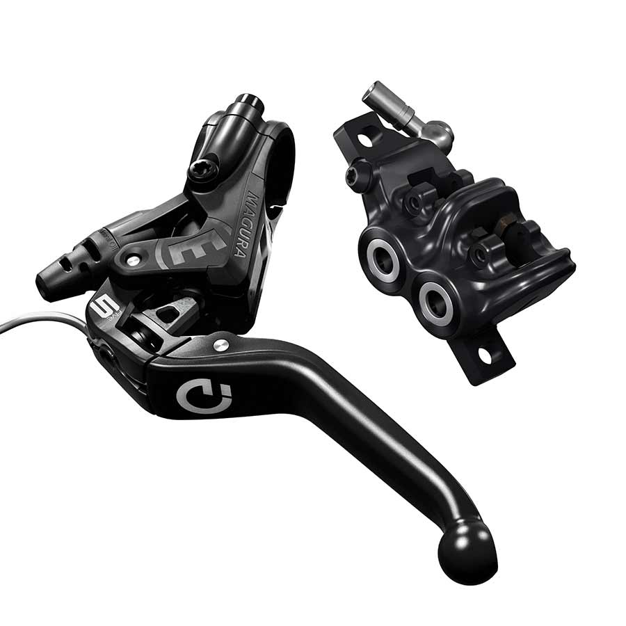 Magura MT5e MTB Hydraulic Disc Brakes, Front or Rear, Post mount, Disc: Not included, Black