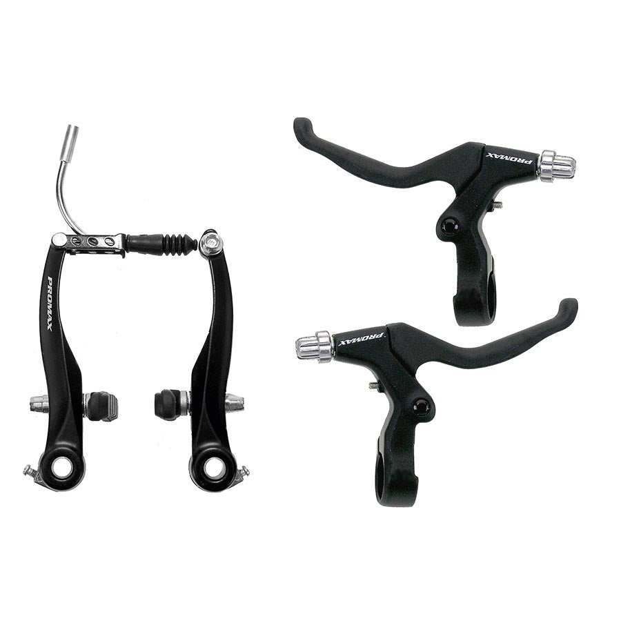 Promax, TX, V-Brake and Lever Set, Front and Rear, Silver