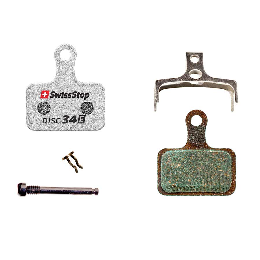 34 E, SwissStop Disc E Brake Pads, Shape: Shimano Road Direct Mount