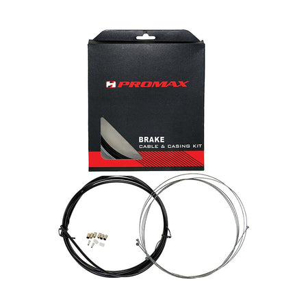 Promax Bowden Brake Cable and Housing Set, Stainless Steel, Universal, Black