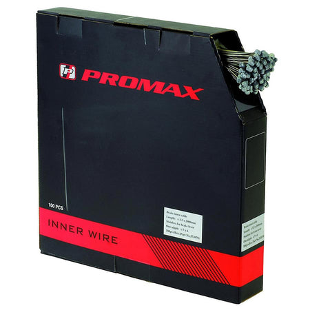 Promax, 1.5mm x2000mm, Box 100, MTB, Brake Cable, 1.5mm, 2000mm, Stainless Steel, Coating: Pre-lubed, 100pcs