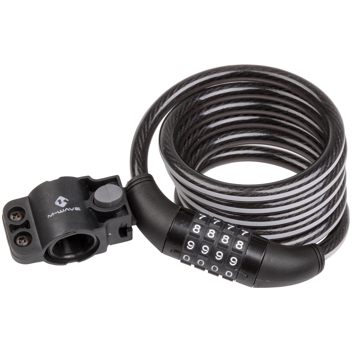 M-Wave DS 10.18 Illu Reflex Spiral Cable Combination Lock