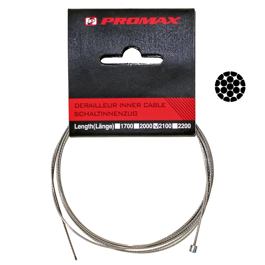 Promax 1.1mm Shift Slick, 1.1mm, 2100mm, Stainless Steel, Shimano/SRAM, Unit