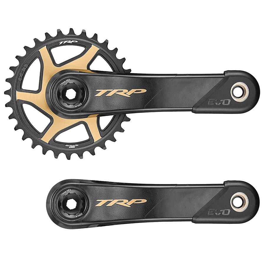 TRP EVO Carbon Crankset, 165mm, Black, MTB/Boost