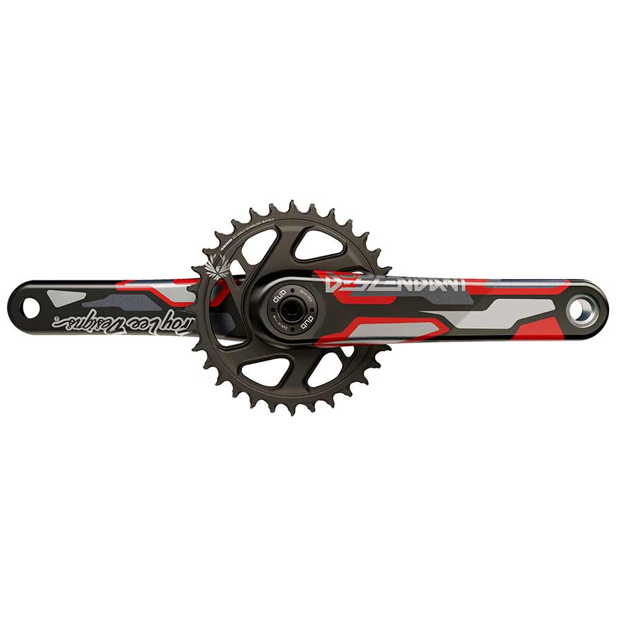 Truvativ Descendant CoLab DUB MTB Cranksets, 175mm, Red, Boost