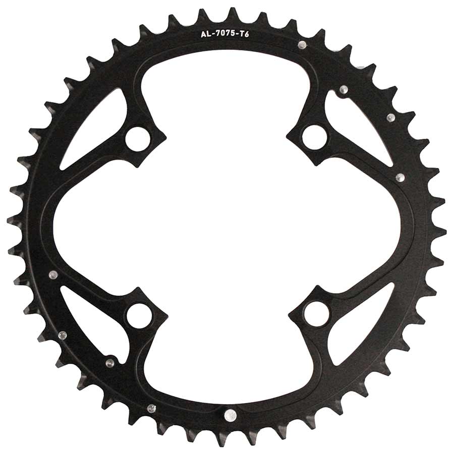 Truvativ 9 Speed Alloy 104mm BCD, 4-Bolt, Outer Chainring, For 22/33/44, Aluminum, Black, 11.6215.087.000